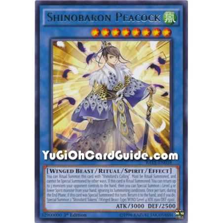 Shinobaron Peacock (Rare) – Raging Tempest | Carta YUGIOH en México