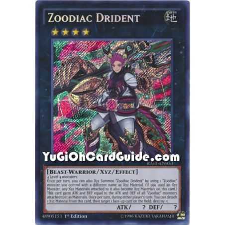 Zoodiac Drident (Secret Rare) – Raging Tempest | Carta YUGIOH en México