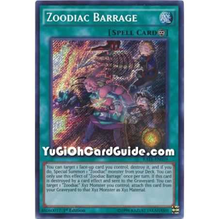 Zoodiac Barrage (Secret Rare) – Raging Tempest | Carta YUGIOH en México