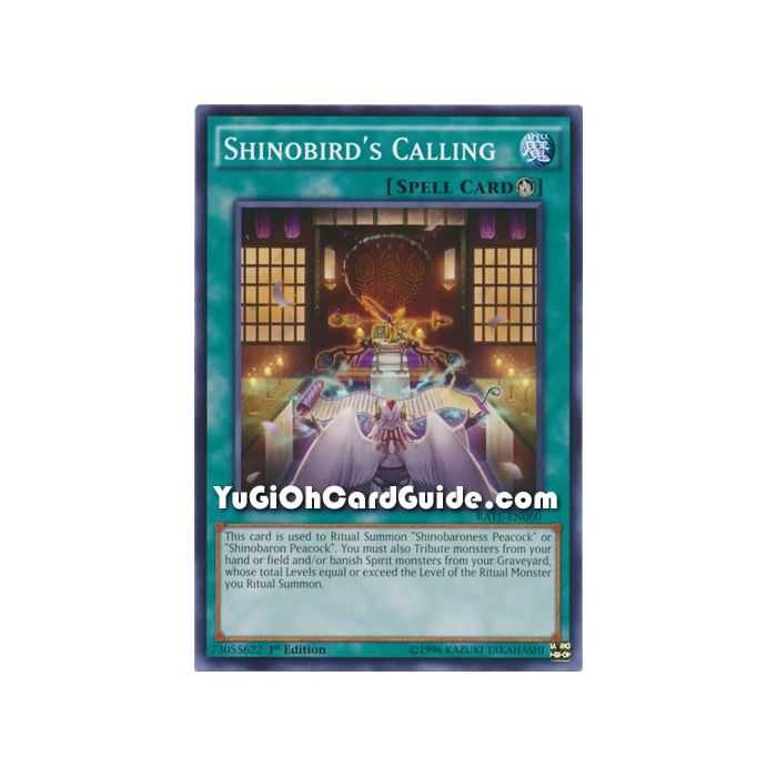 Shinobird's Calling (Common) – Raging Tempest | Carta YUGIOH en México