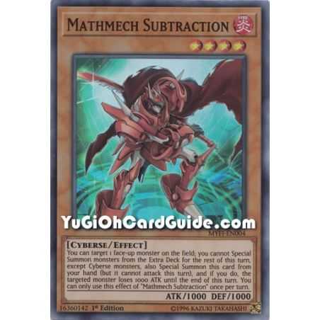 Mathmech Subtraction (Super Rare) – Mystic Fighters | Carta YUGIOH en México