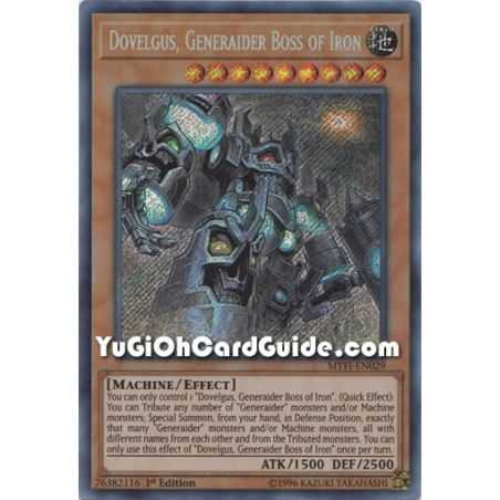 Dovelgus, Generaider Boss of Iron (Secret Rare) – Mystic Fighters | Carta YUGIOH en México