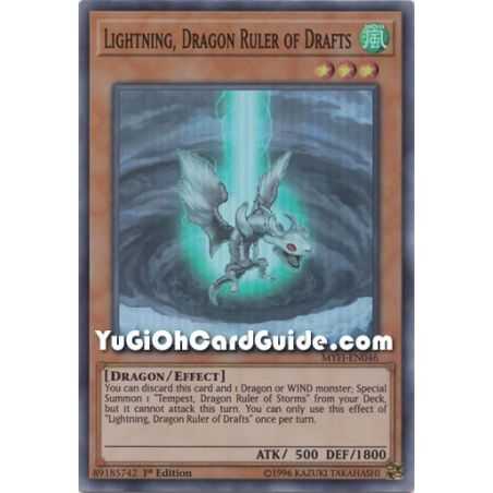 Lightning, Dragon Ruler of Drafts (Super Rare) – Mystic Fighters | Carta YUGIOH en México