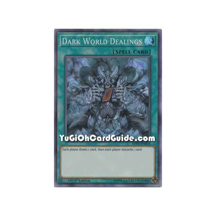 Dark World Dealings (Super Rare) – Mystic Fighters | Carta YUGIOH en México