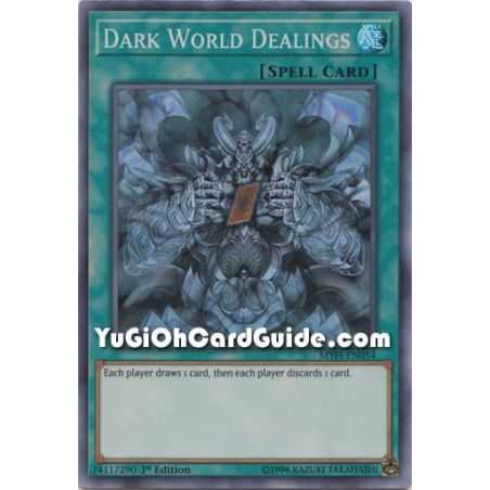Dark World Dealings (Super Rare) – Mystic Fighters | Carta YUGIOH en México