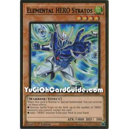 Elemental HERO Stratos - Alternate Art (Premium Gold Rare) – Maximum Gold | Carta YUGIOH en México