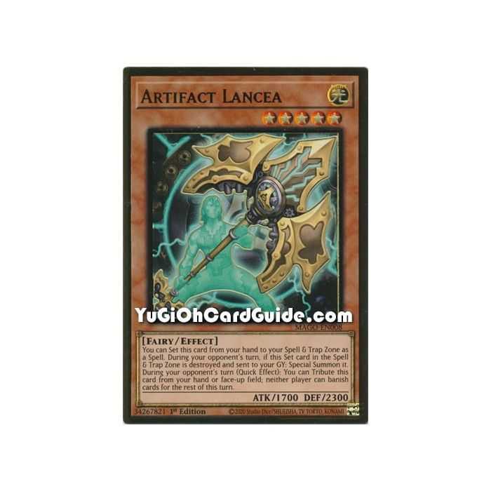 Artifact Lancea (Premium Gold Rare) – Maximum Gold | Carta YUGIOH en México