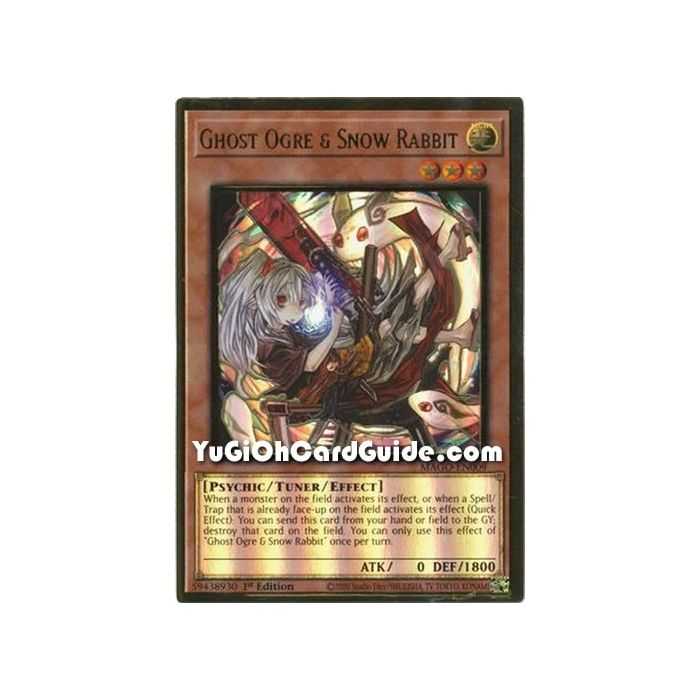Ghost Ogre & Snow Rabbit - Alternate Rare (Premium Gold Rare) – Maximum Gold | Carta YUGIOH en México