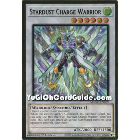 Stardust Charge Warrior (Premium Gold Rare) – Maximum Gold | Carta YUGIOH en México