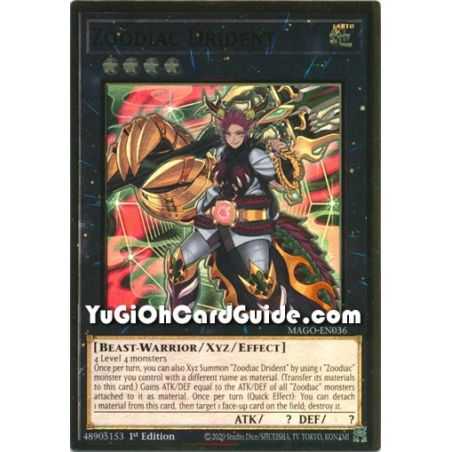 Zoodiac Drident (Premium Gold Rare) – Maximum Gold | Carta YUGIOH en México