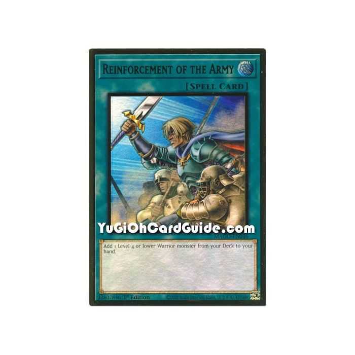 Reinforcement of the Army (Premium Gold Rare) – Maximum Gold | Carta YUGIOH en México