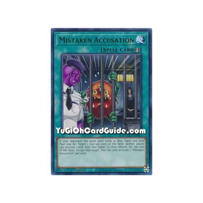 Mistaken Accusation (Rare) – Maximum Gold | Carta YUGIOH en México