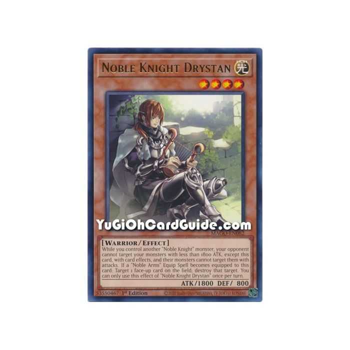 Noble Knight Drystan (Rare) – Maximum Gold | Carta YUGIOH en México