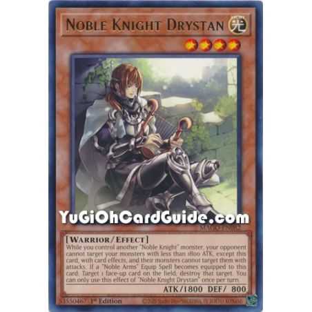 Noble Knight Drystan (Rare) – Maximum Gold | Carta YUGIOH en México