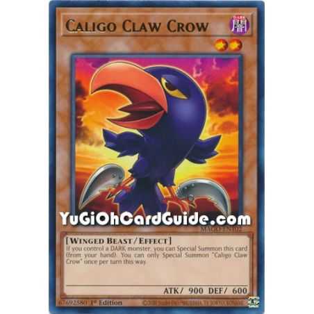 Caligo Claw Crow (Rare) – Maximum Gold | Carta YUGIOH en México