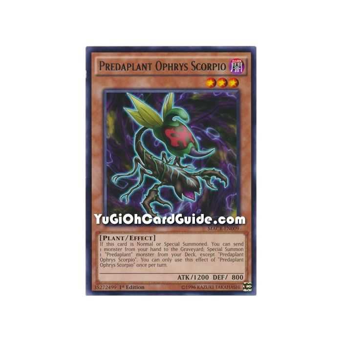 Predaplant Ophrys Scorpio (Rare) – Maximum Crisis | Carta YUGIOH en México