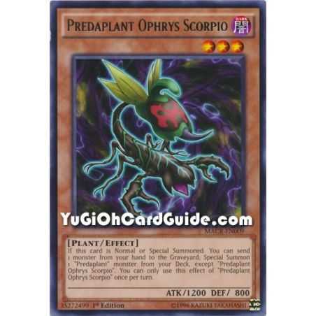 Predaplant Ophrys Scorpio (Rare) – Maximum Crisis | Carta YUGIOH en México