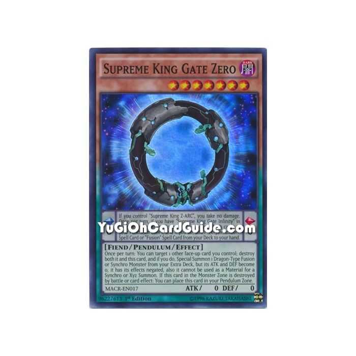 Supreme King Gate Zero (Super Rare) – Maximum Crisis | Carta YUGIOH en México