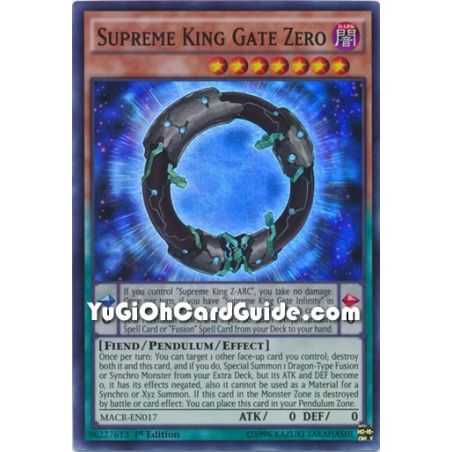 Supreme King Gate Zero (Super Rare) – Maximum Crisis | Carta YUGIOH en México