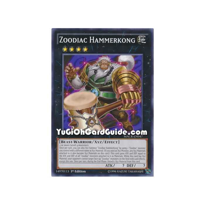 Zoodiac Hammerkong (Common) – Maximum Crisis | Carta YUGIOH en México
