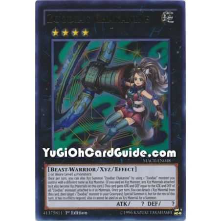 Zoodiac Chakanine (Ultra Rare) – Maximum Crisis | Carta YUGIOH en México