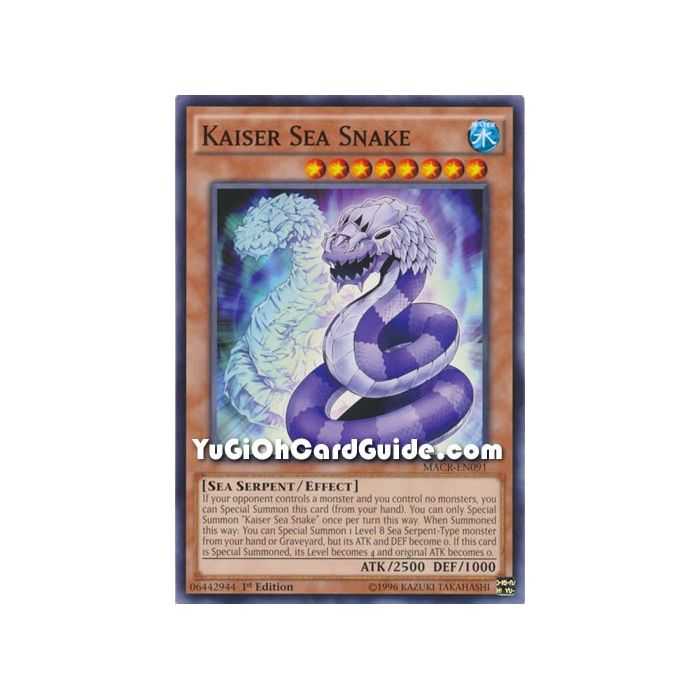 Kaiser Sea Snake (Common) – Maximum Crisis | Carta YUGIOH en México