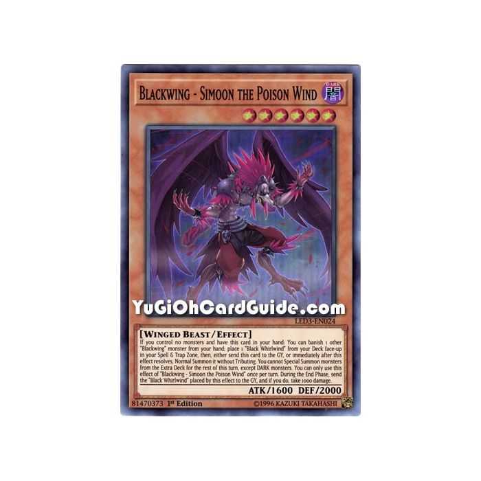 Blackwing - Simoon the Poison Wind (Super Rare) – Legendary Duelist White Dragon Abyss | Carta YUGIOH en México