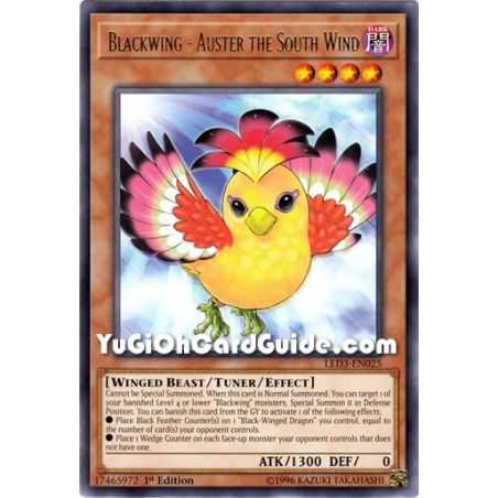 Blackwing - Auster the South Wind (Rare) – Legendary Duelist White Dragon Abyss | Carta YUGIOH en México