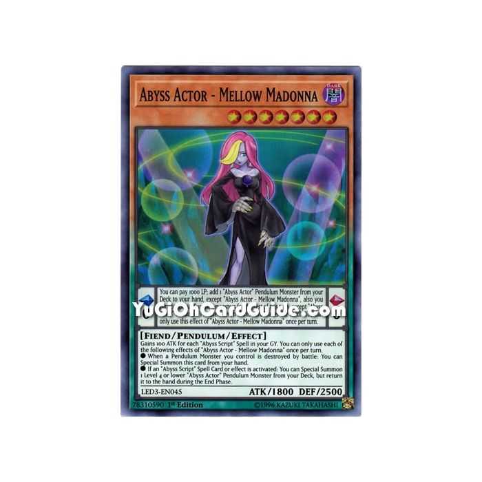Abyss Actor - Mellow Madonna (Super Rare) – Legendary Duelist White Dragon Abyss | Carta YUGIOH en México