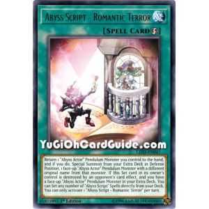 Abyss Script - Romantic Terror (Rare) – Legendary Duelist White Dragon Abyss | Carta YUGIOH en México