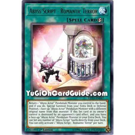 Abyss Script - Romantic Terror (Rare) – Legendary Duelist White Dragon Abyss | Carta YUGIOH en México