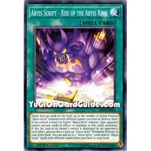 Abyss Script - Rise of the Abyss King (Common) – Legendary Duelist White Dragon Abyss | Carta YUGIOH en México