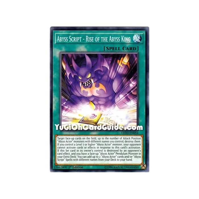 Abyss Script - Rise of the Abyss King (Common) – Legendary Duelist White Dragon Abyss | Carta YUGIOH en México