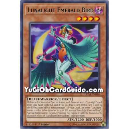 Lunalight Emerald Bird (Rare) – Legendary Duelist Sisters of the Rose | Carta YUGIOH en México