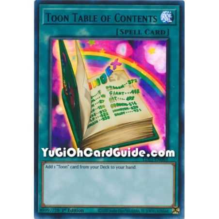 Toon Table of Contents (Ultra Rare) – Legendary Duelist Season 1 | Carta YUGIOH en México