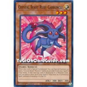 Crystal Beast Ruby Carbuncle (Common) – Legendary Duelist Season 1 | Carta YUGIOH en México