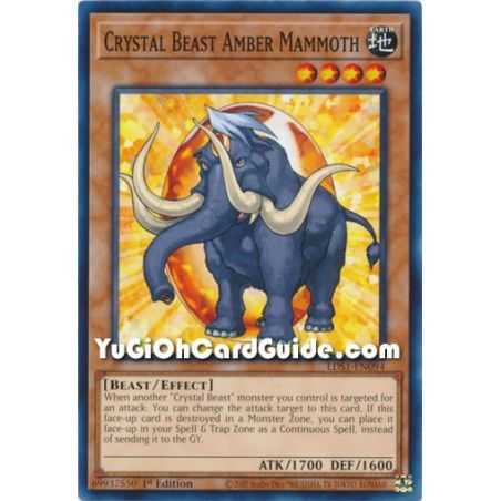 Crystal Beast Amber Mammoth (Common) – Legendary Duelist Season 1 | Carta YUGIOH en México