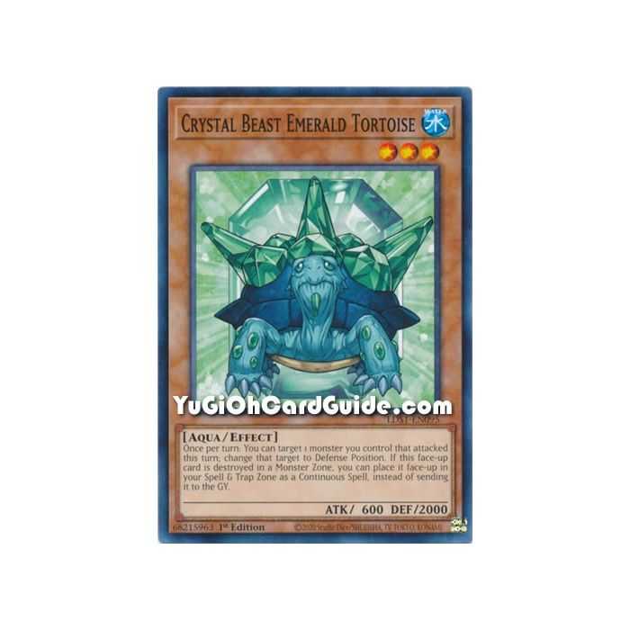Crystal Beast Emerald Tortoise (Common) – Legendary Duelist Season 1 | Carta YUGIOH en México
