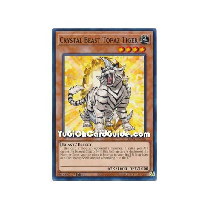 Crystal Beast Topaz Tiger (Common) – Legendary Duelist Season 1 | Carta YUGIOH en México