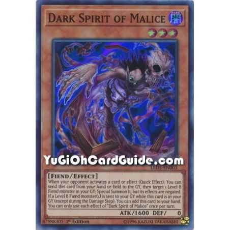Dark Spirit of Malice (Super Rare) – Legendary Duelist Immortal Destiny | Carta YUGIOH en México