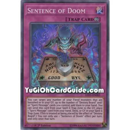 Sentence of Doom (Super Rare) – Legendary Duelist Immortal Destiny | Carta YUGIOH en México