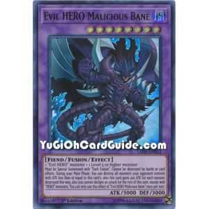 Evil HERO Malicious Bane (Ultra Rare) – Legendary Duelist Immortal Destiny | Carta YUGIOH en México