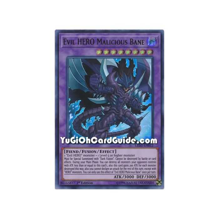 Evil HERO Malicious Bane (Ultra Rare) – Legendary Duelist Immortal Destiny | Carta YUGIOH en México