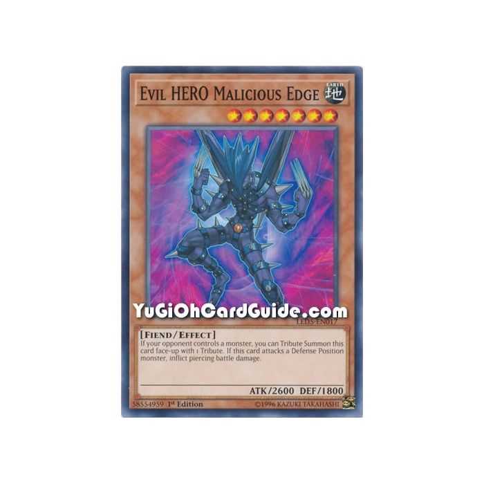 Evil HERO Malicious Edge (Common) – Legendary Duelist Immortal Destiny | Carta YUGIOH en México
