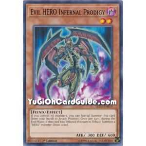 Evil HERO Infernal Prodigy (Common) – Legendary Duelist Immortal Destiny | Carta YUGIOH en México
