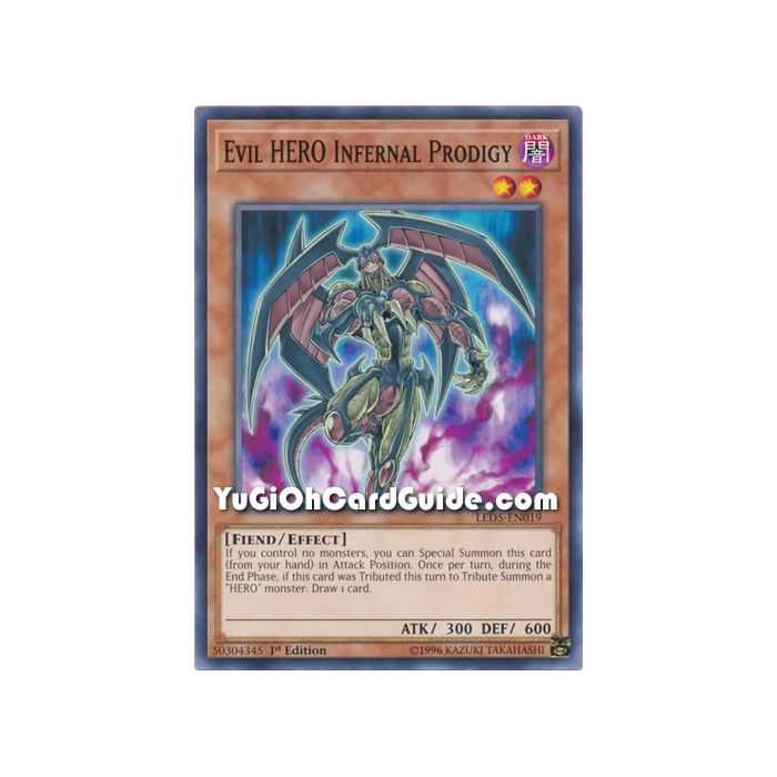 Evil HERO Infernal Prodigy (Common) – Legendary Duelist Immortal Destiny | Carta YUGIOH en México