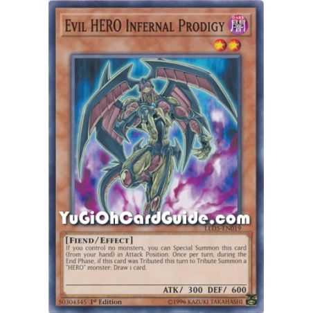 Evil HERO Infernal Prodigy (Common) – Legendary Duelist Immortal Destiny | Carta YUGIOH en México