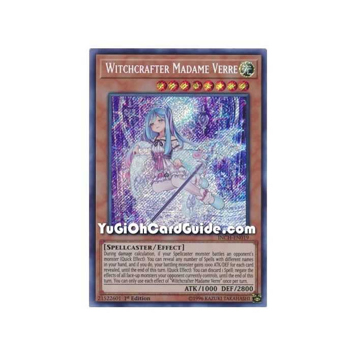 Witchcrafter Madame Verre (Secret Rare) – Infinity Chaser | Carta YUGIOH en México