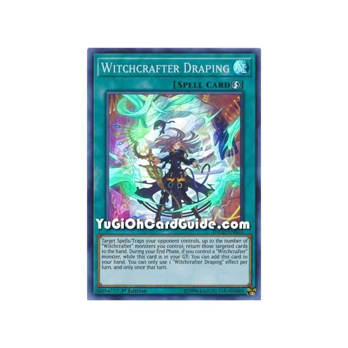 Witchcrafter Draping (Super Rare) – Infinity Chaser | Carta YUGIOH en México