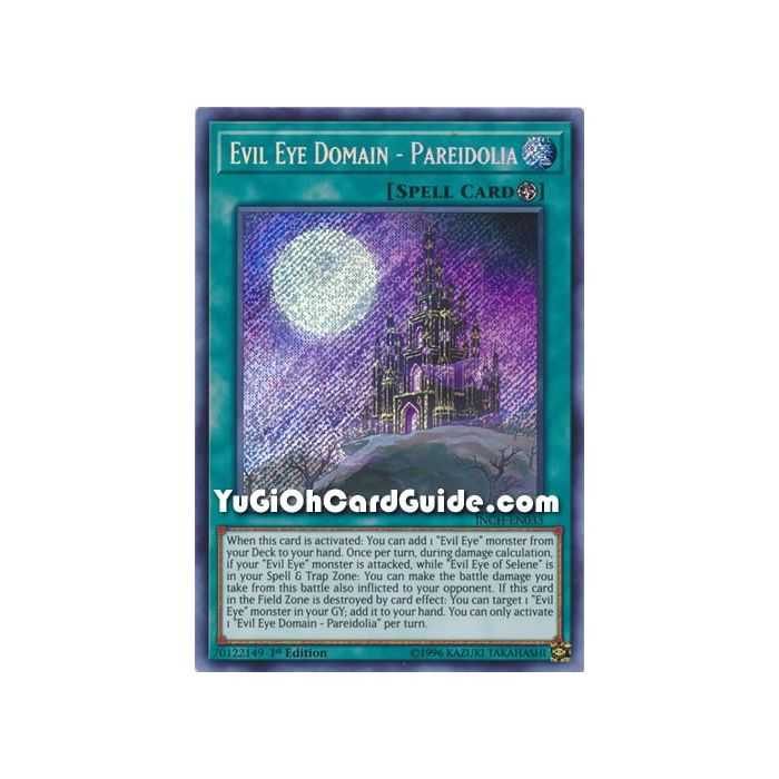 Evil Eye Domain - Pareidolia (Secret Rare) – Infinity Chaser | Carta YUGIOH en México